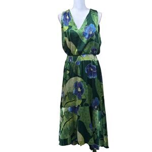 WHBM high/low dress, resort, tropical, vacation, travel, elegant, effortless